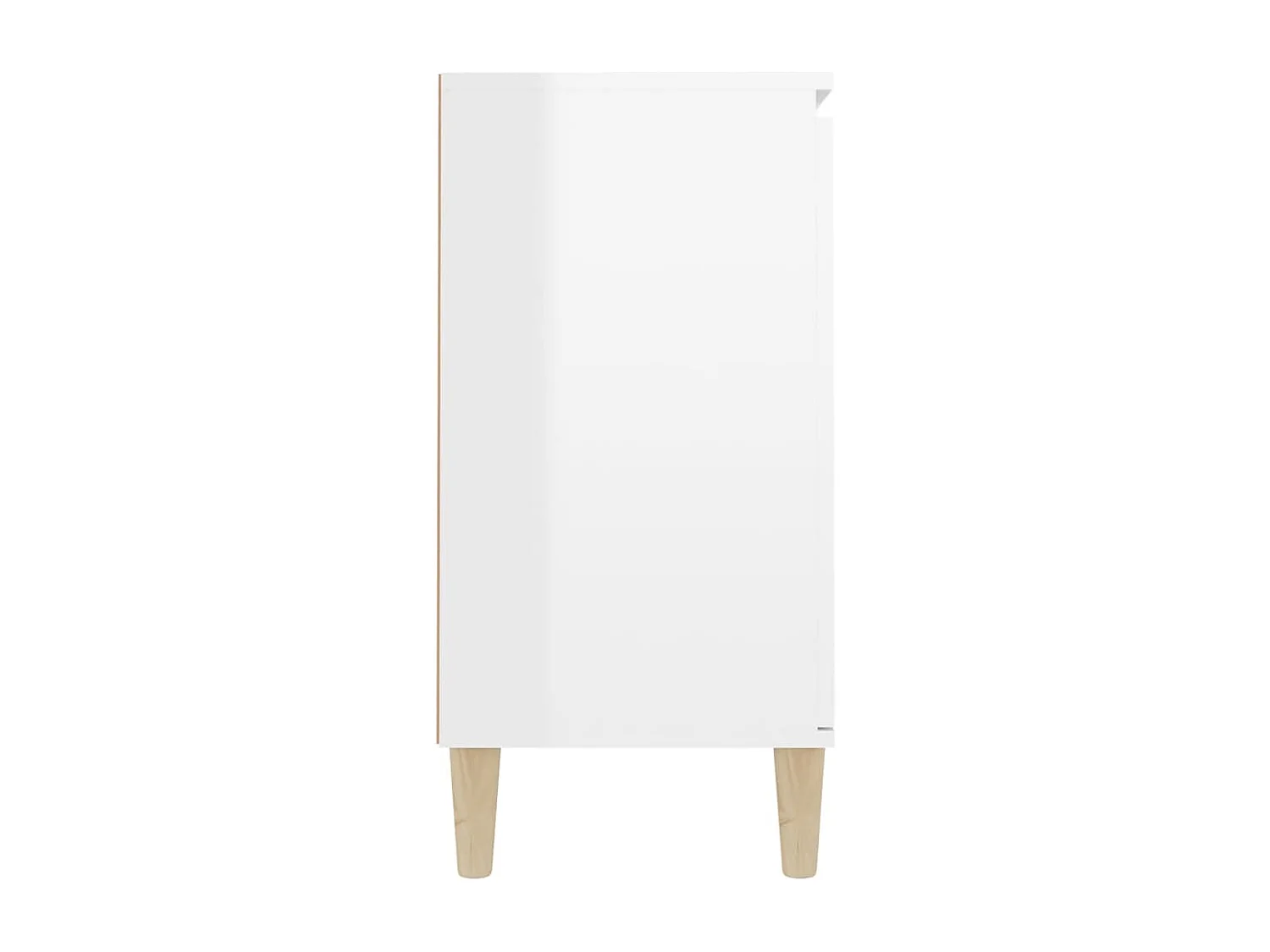 Dressoir 101x35x70 cm bewerkt hout hoogglans wit