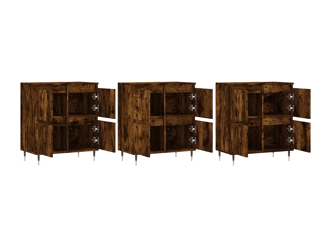 Buffets 3 pièces Chêne fumé Bois d'ingénierie