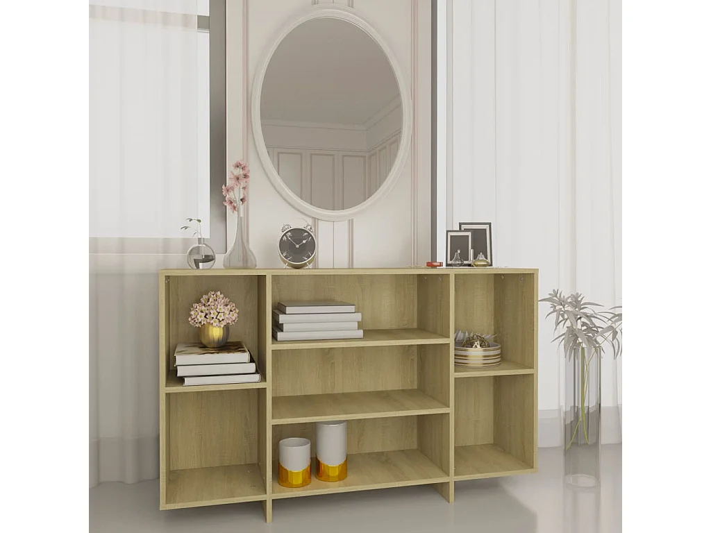 Buffet chêne sonoma 120x30x75 cm bois d'ingénierie