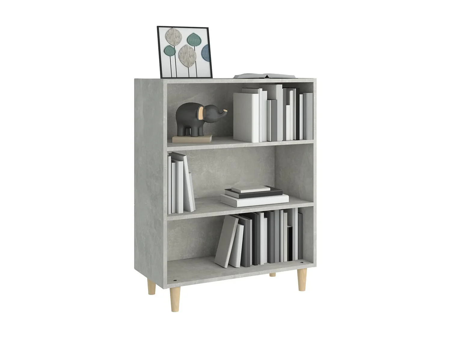 Buffet Gris béton 69,5x32,5x90 cm Bois d'ingénierie