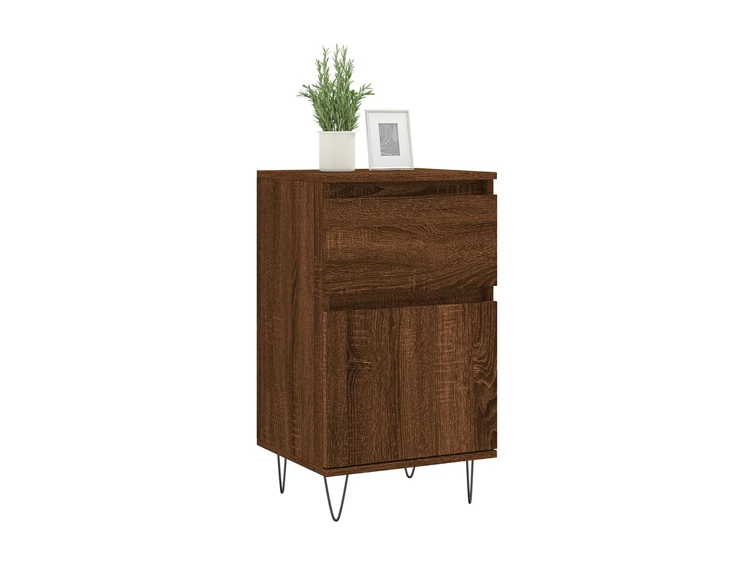 Buffets 2 pièces chêne marron 40x35x70 cm bois d'ingénierie