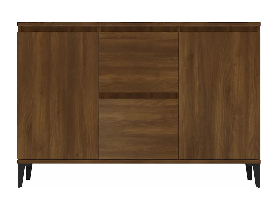 Dressoir 102x35x70 cm bewerkt hout bruin eikenkleur