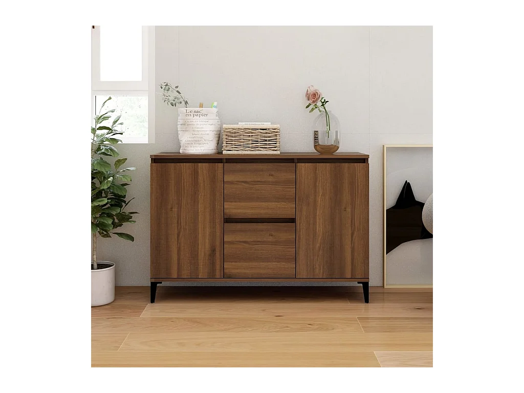 Buffet Chêne marron 104x35x70 cm Bois d'ingénierie