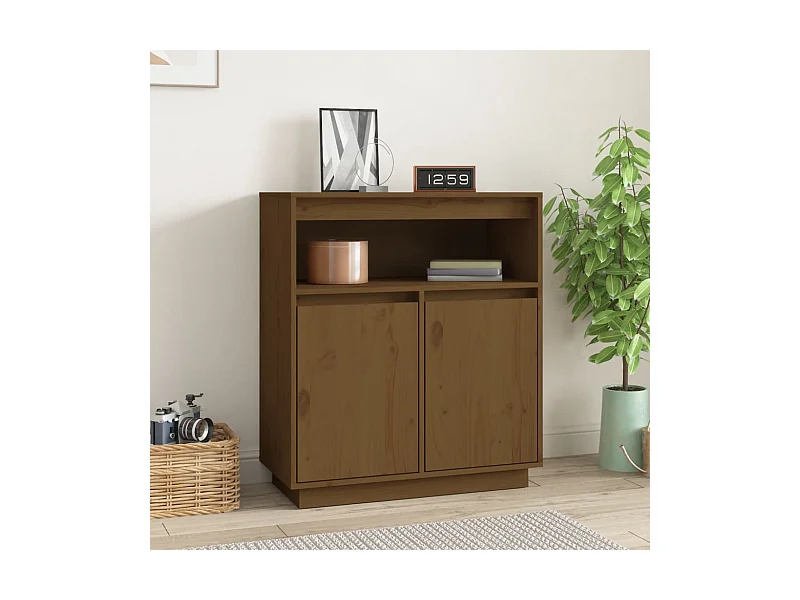 Buffet Marron miel 70x34x80 cm Bois massif de pin