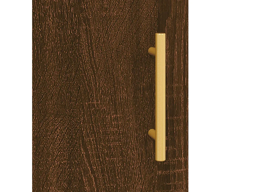 Buffet haut Chêne marron 69,5x34x180 cm Bois d'ingénierie