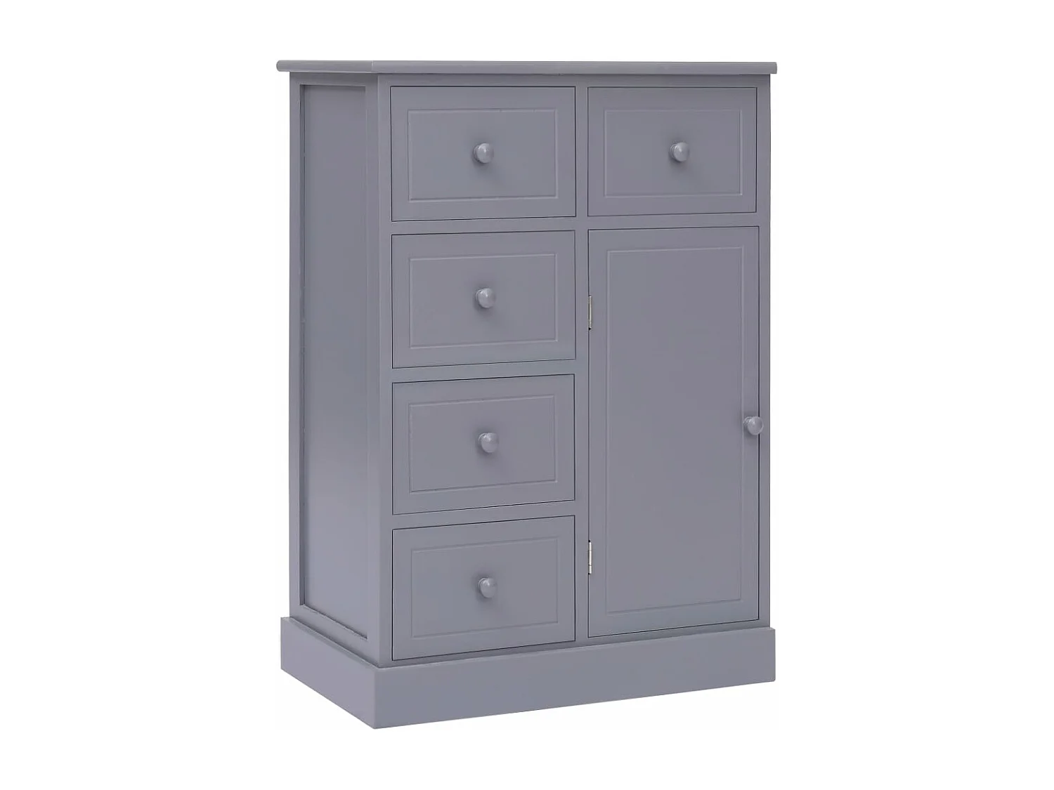 Aparador com 10 gavetas 113x30x79 cm madeira cinzento