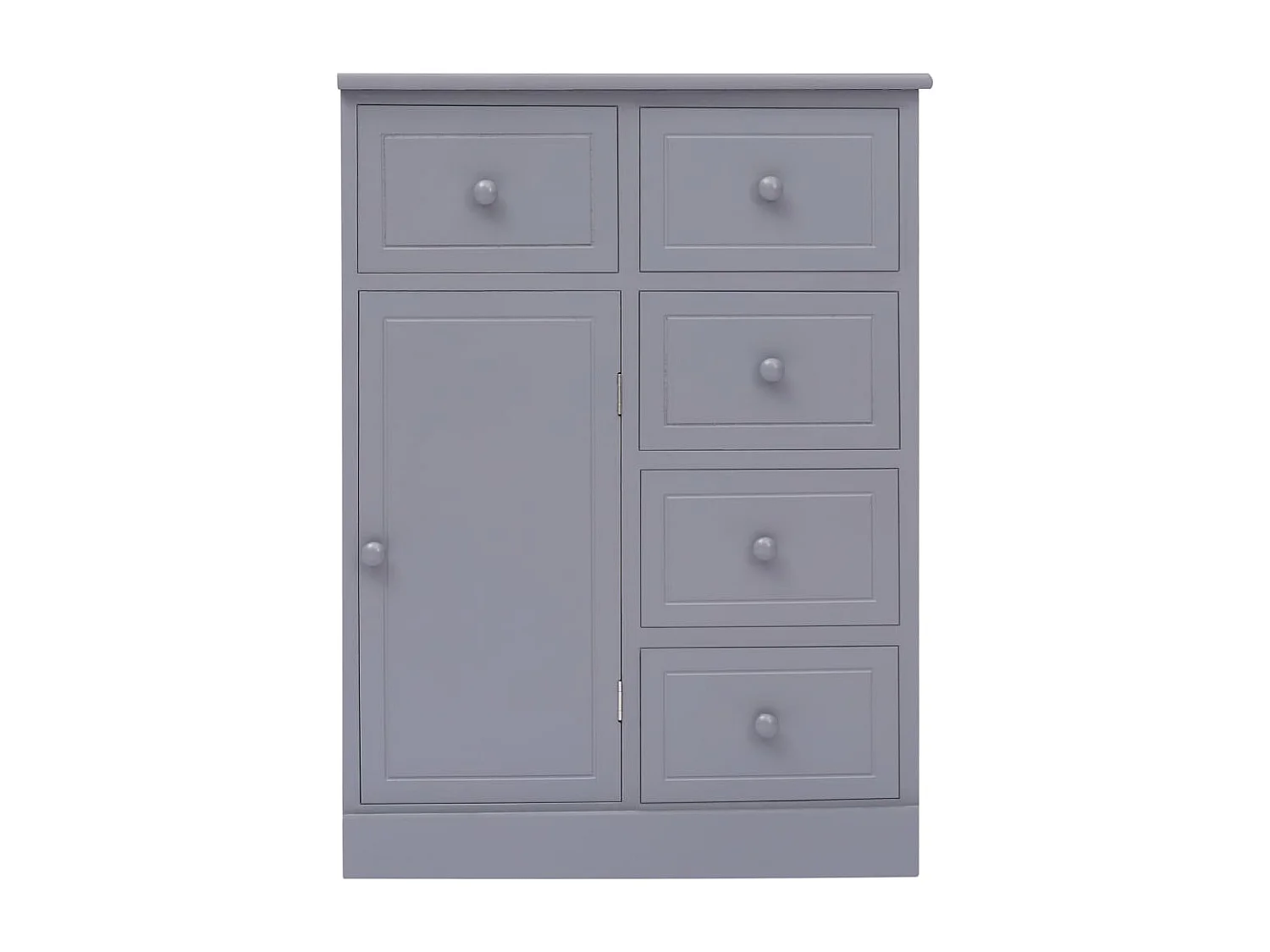 Aparador com 10 gavetas 113x30x79 cm madeira cinzento