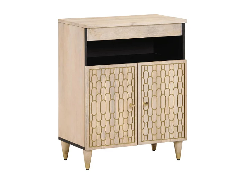 Armoire latérale 60x33x75 cm bois massif de manguier