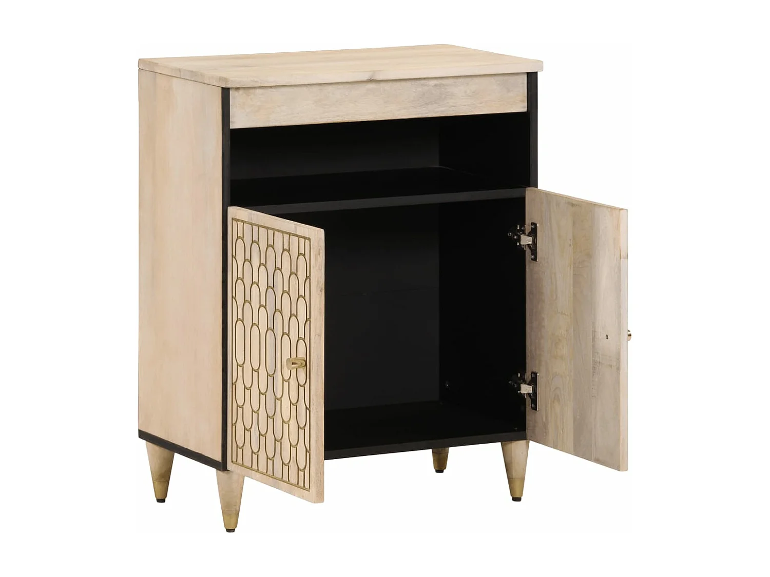 Armoire latérale 60x33x75 cm bois massif de manguier