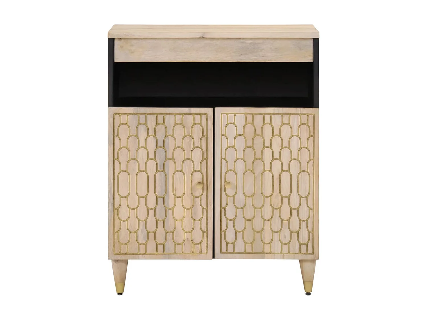 Armoire latérale 60x33x75 cm bois massif de manguier