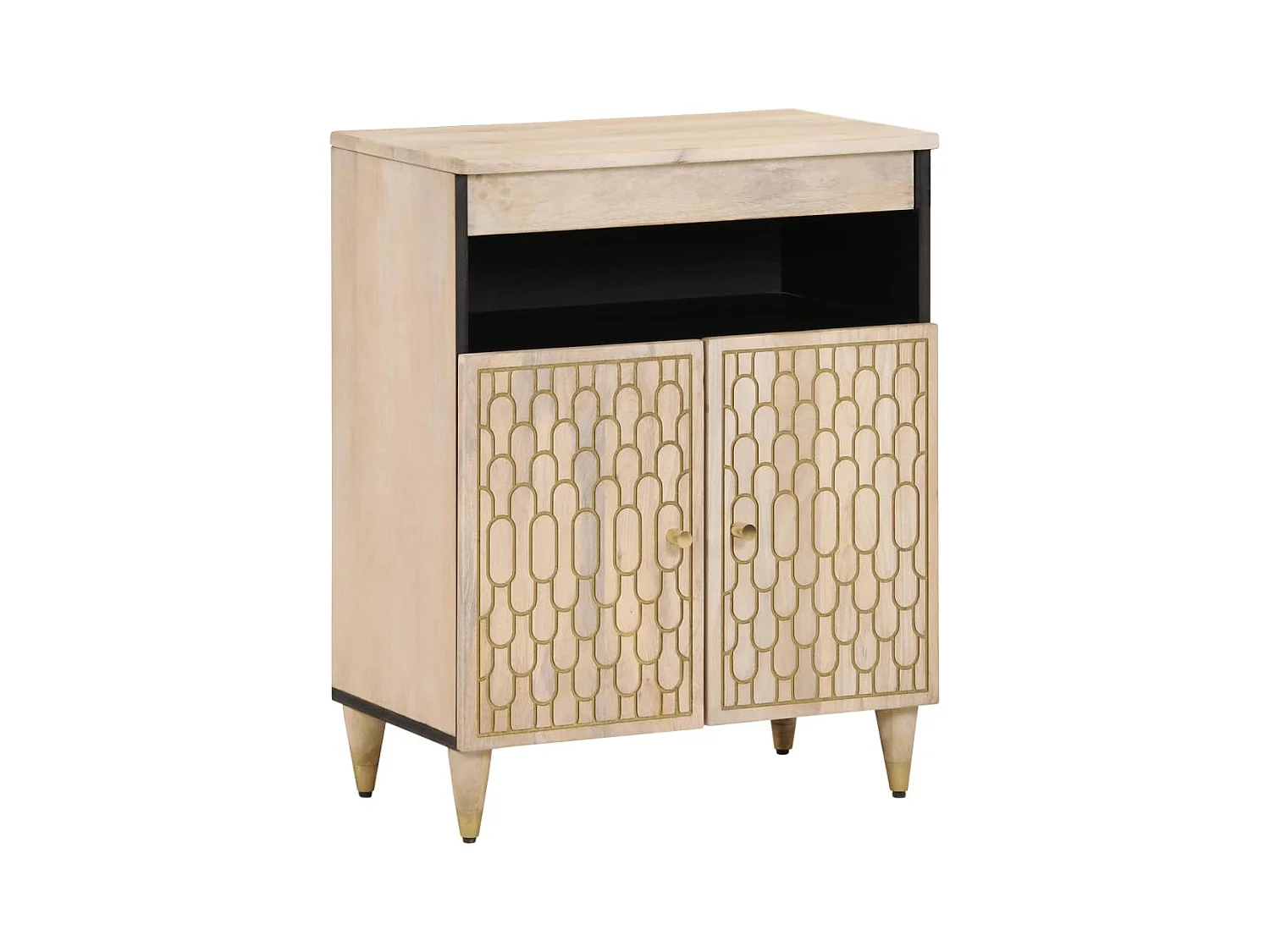Armoire latérale 60x33x75 cm bois massif de manguier