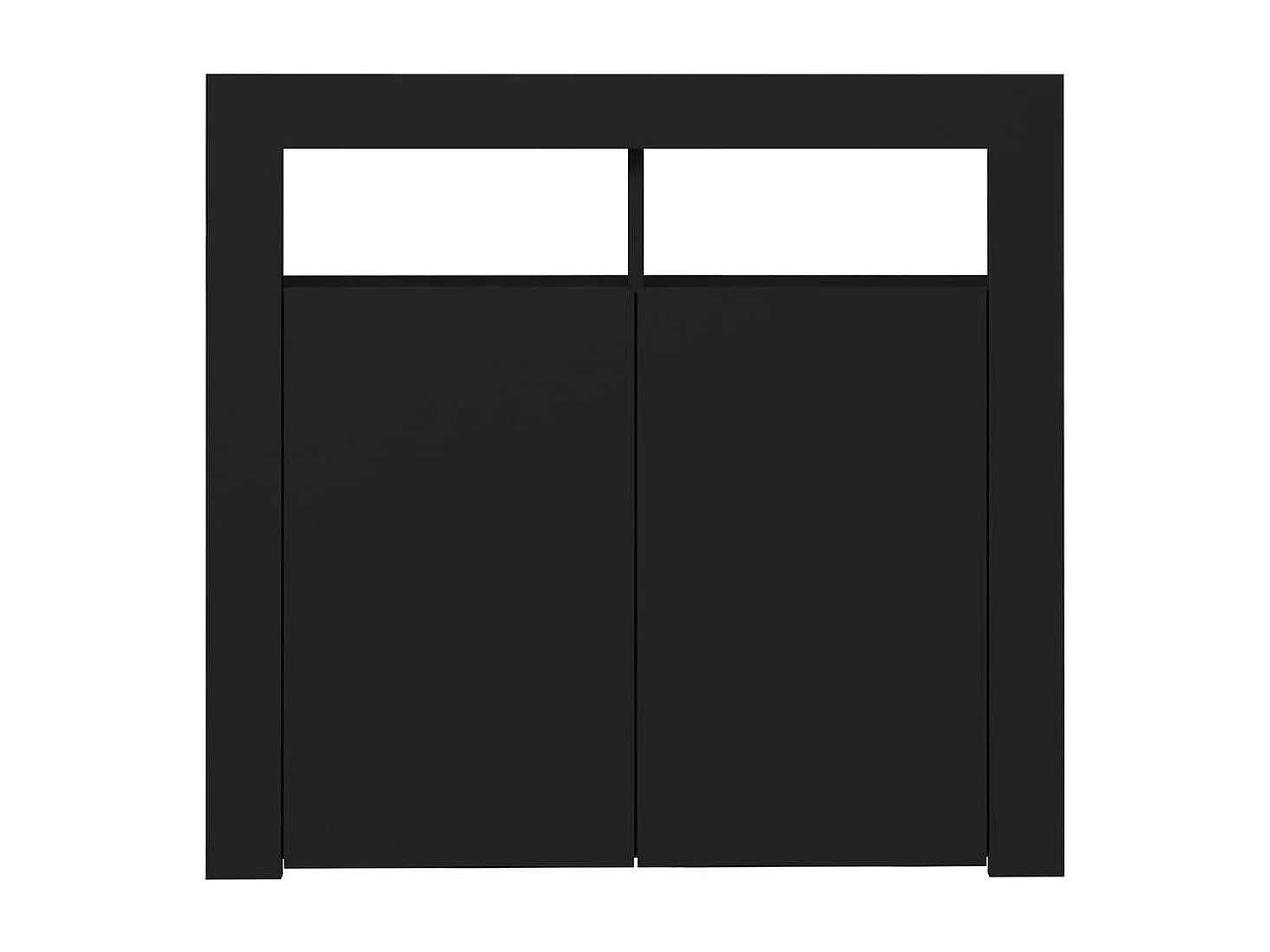 Buffet avec lumières LED noir 80x35x75 cm