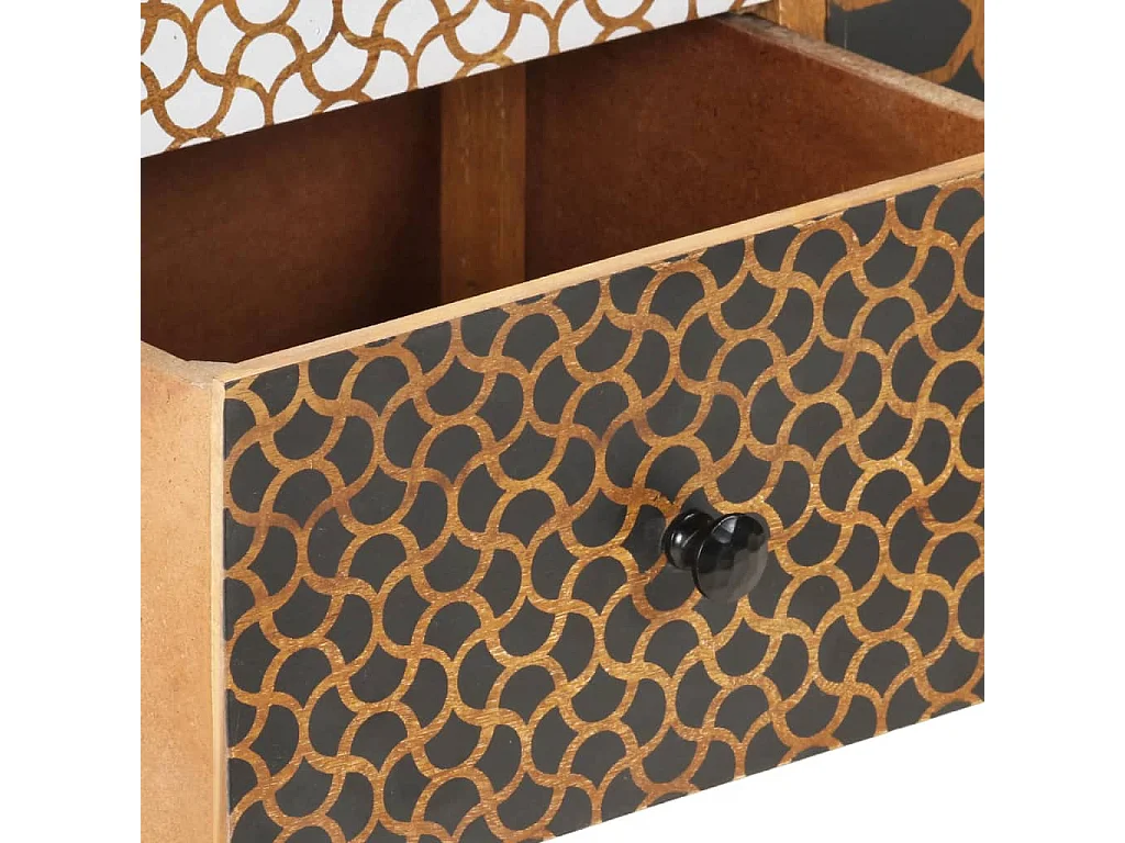 Aparador con estampado madera maciza de mango 130x30x70 cm