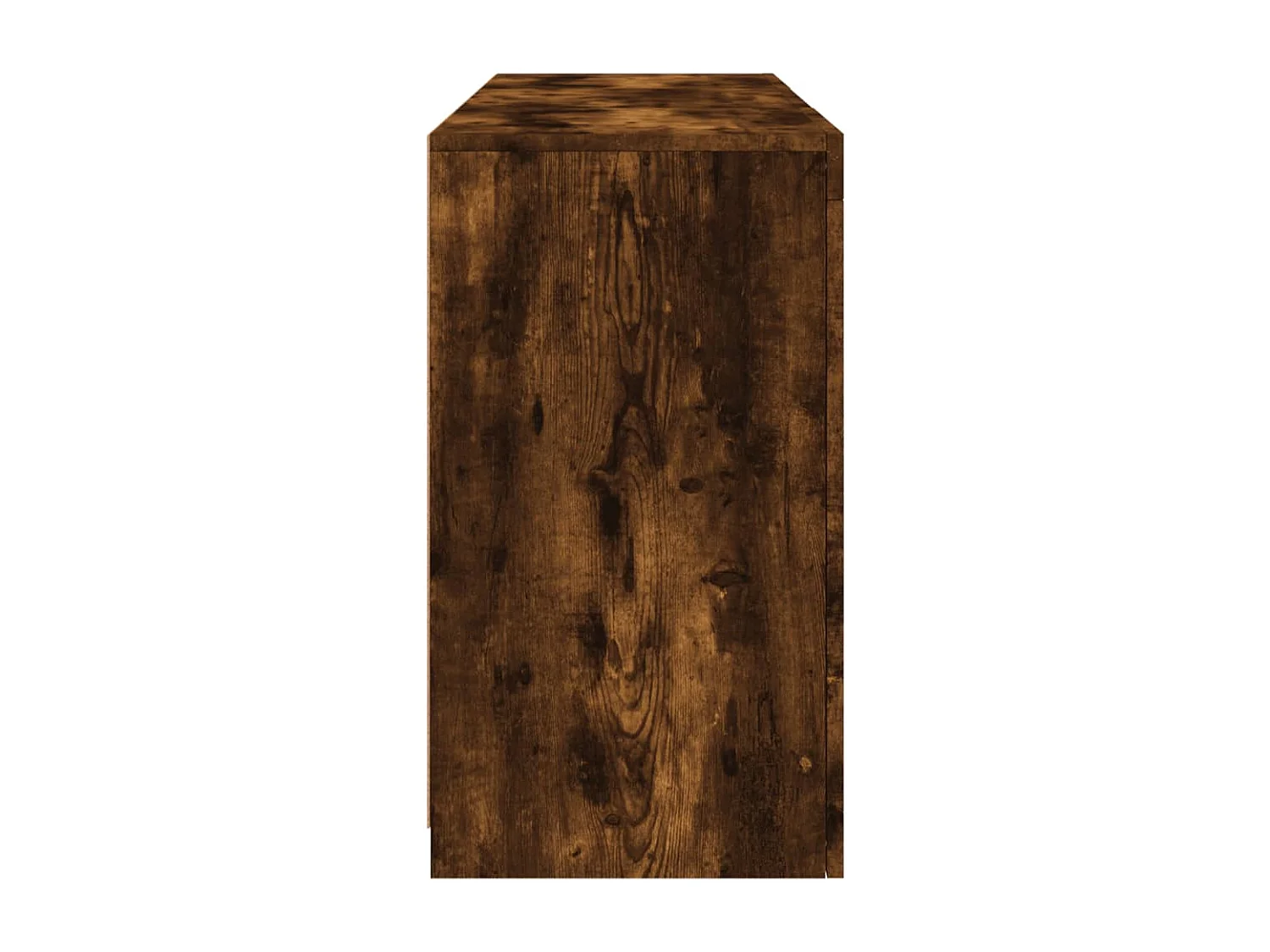 Buffet avec lumières LED chêne fumé 123x37x67 cm