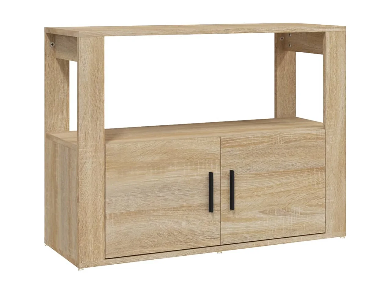 Aparador madera contrachapada color roble Sonoma 80x30x60 cm