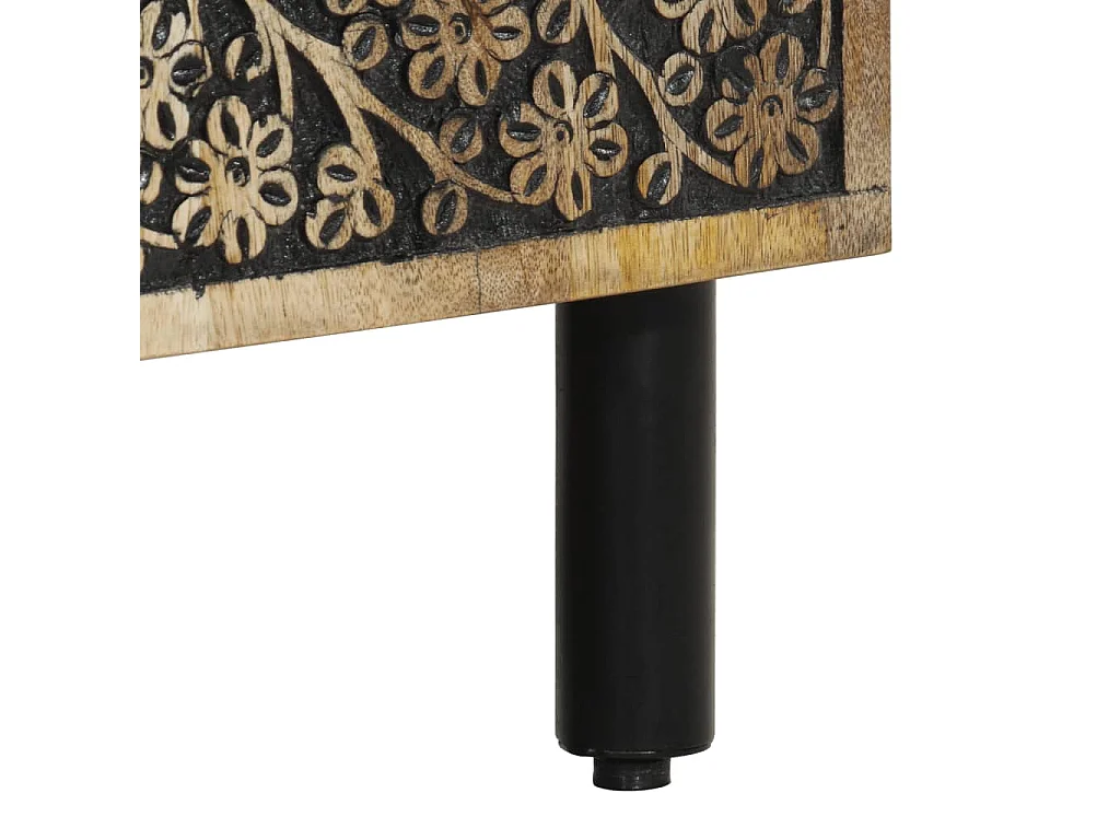 Armario auxiliar madera maciza de mango 60x33x75 cm