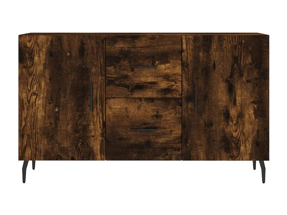 Buffet chêne fumé 100x36x60 cm bois d'ingénierie