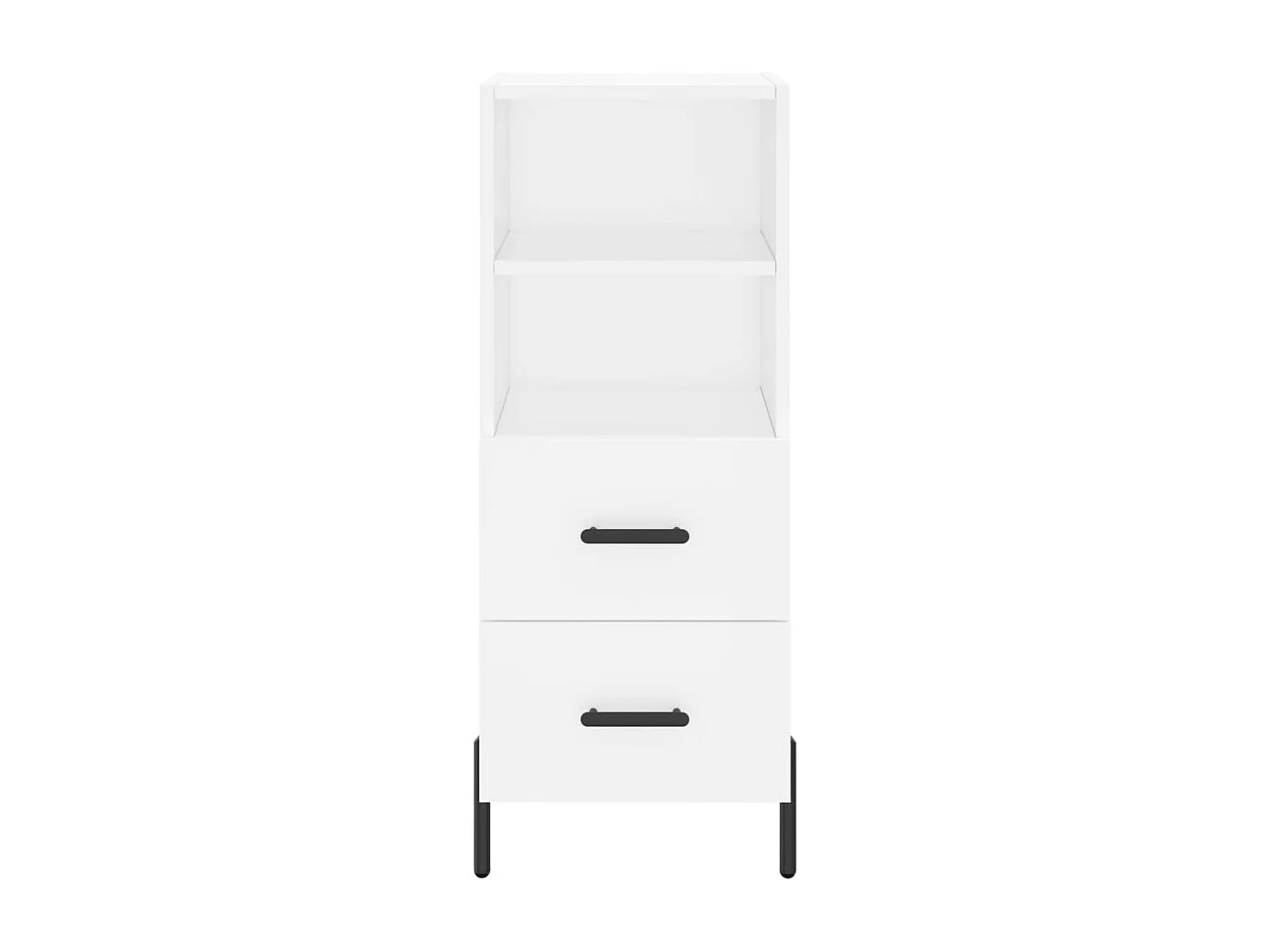 Buffet haut Blanc 34,5x34x180 cm Bois d'ingénierie