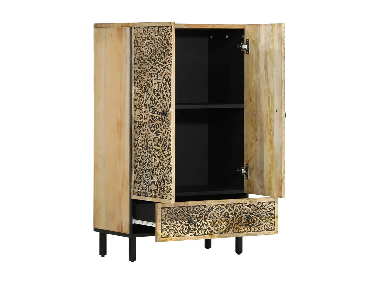 Buffet 60x33x100 cm bois de manguier massif