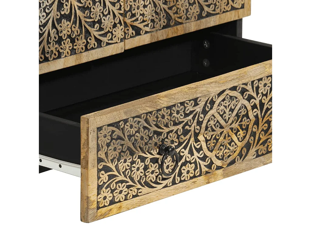 Buffet 60x33x100 cm bois de manguier massif