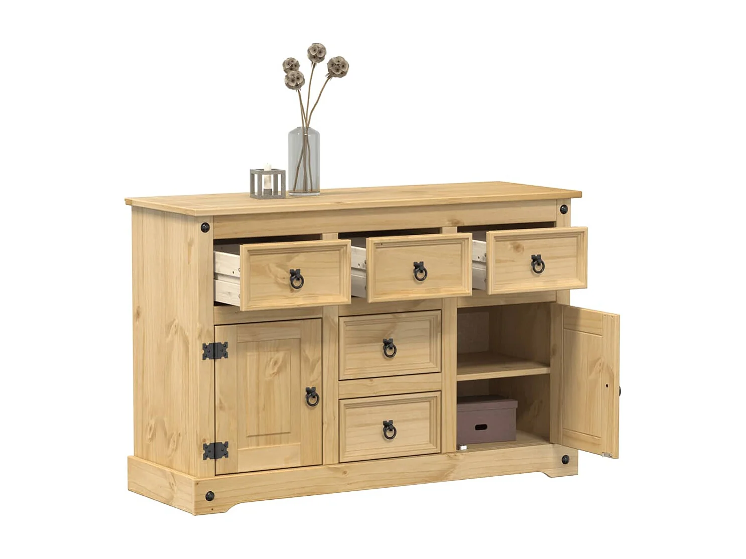 Dressoir Corona 112x40x75 cm massief grenenhout