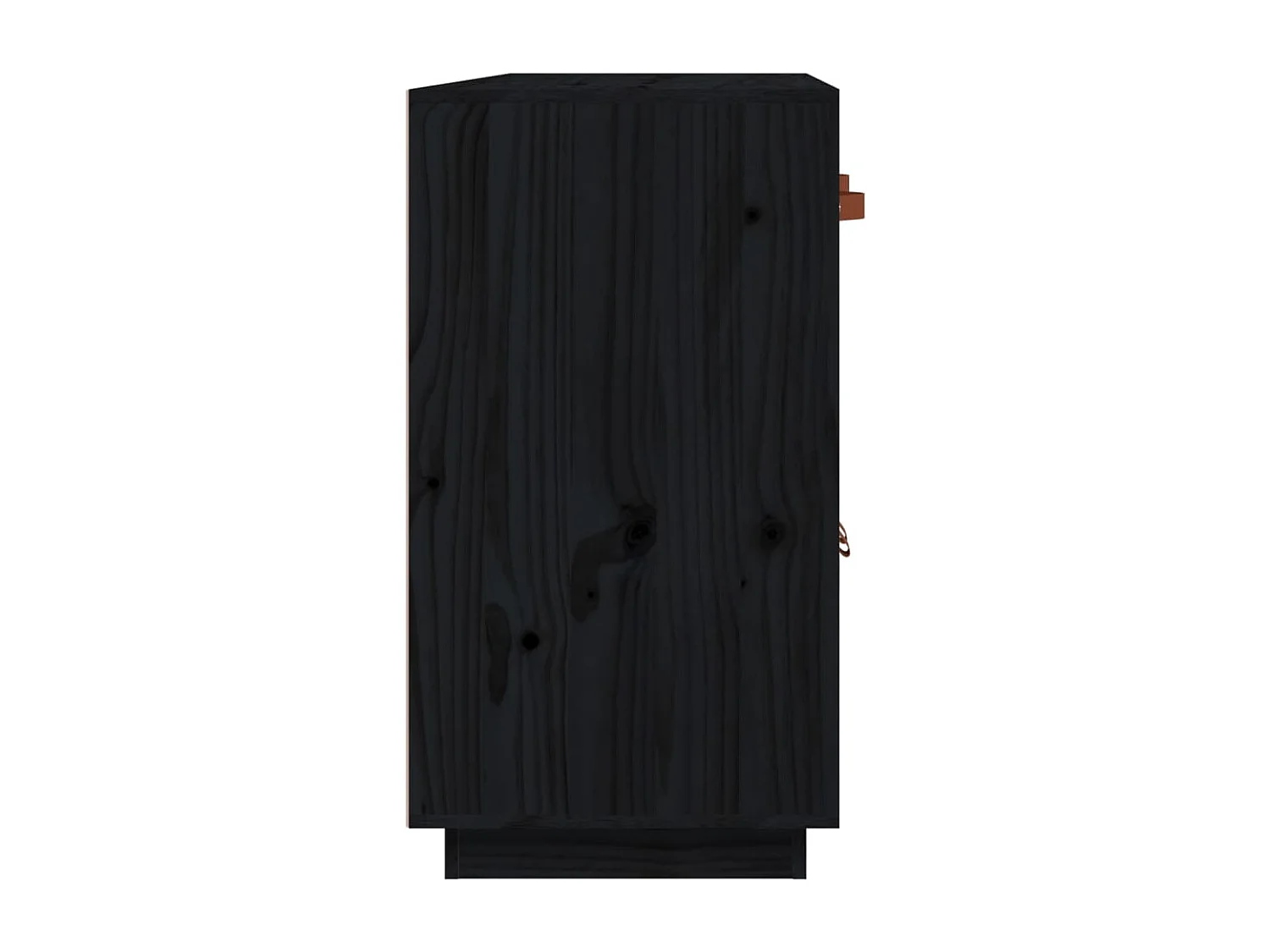 Buffet Noir 98,5x40x75 cm Bois massif de pin
