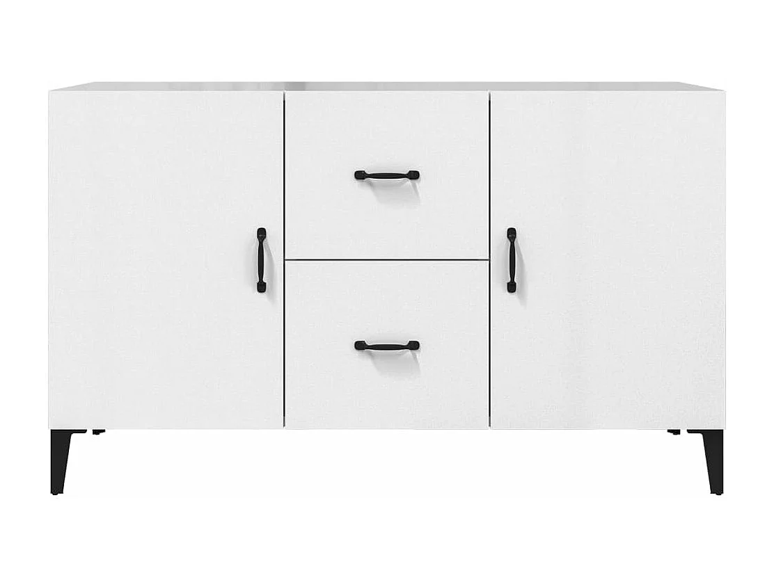 Buffet blanc brillant 100x36x60 cm bois d'ingénierie