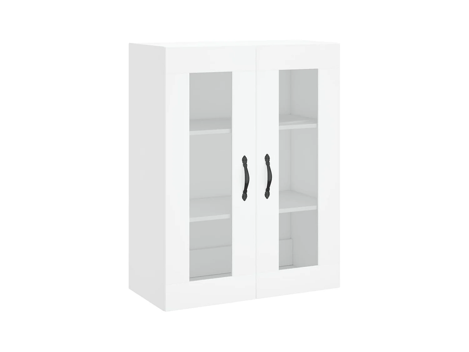 Aparador alto madera contrachapada blanco 69,5x34x180 cm