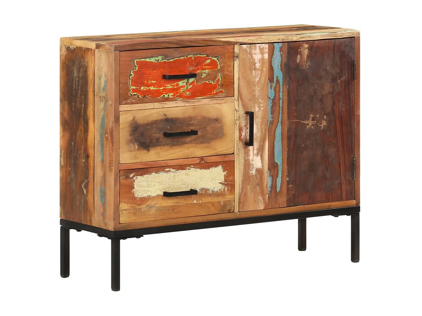 Dressoir 88x30x73 cm massief gerecycled hout