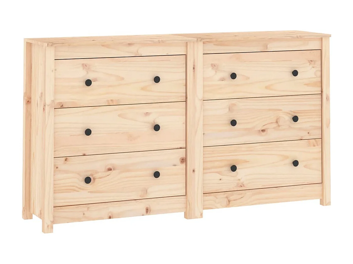 Aparador de madera maciza de pino 140x35x80 cm