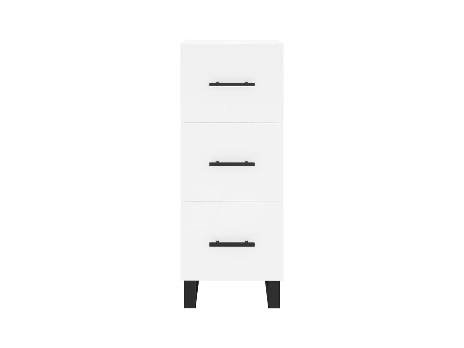 Buffet haut Blanc 34,5x34x180 cm Bois d'ingénierie