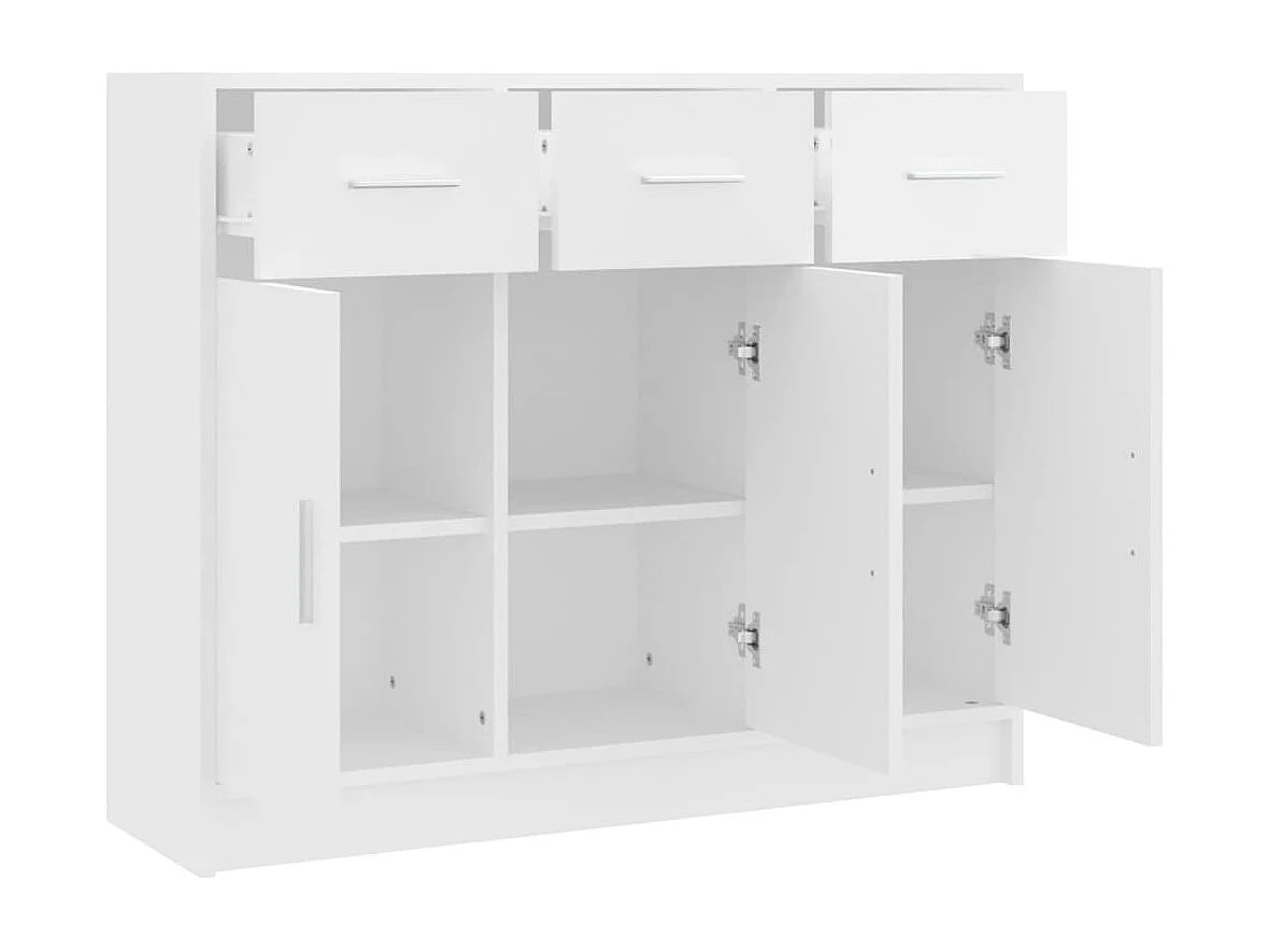 Buffet blanc 91x28x75 cm bois d'ingénierie