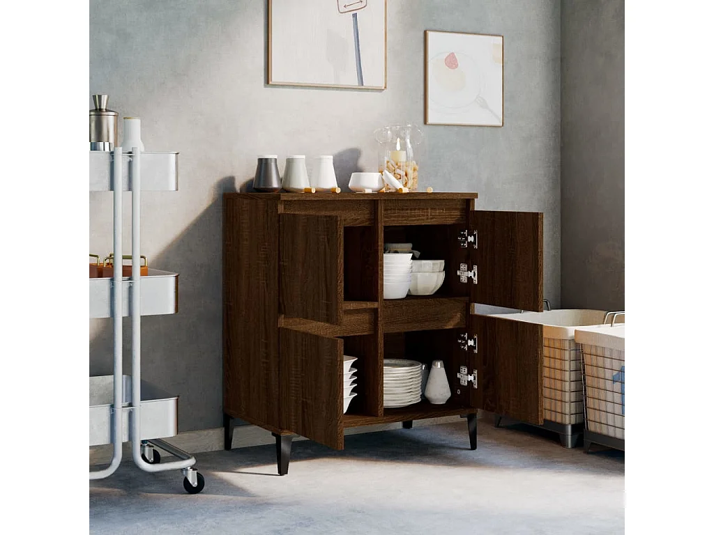 Buffet Chêne marron 60x35x70 cm Bois d'ingénierie