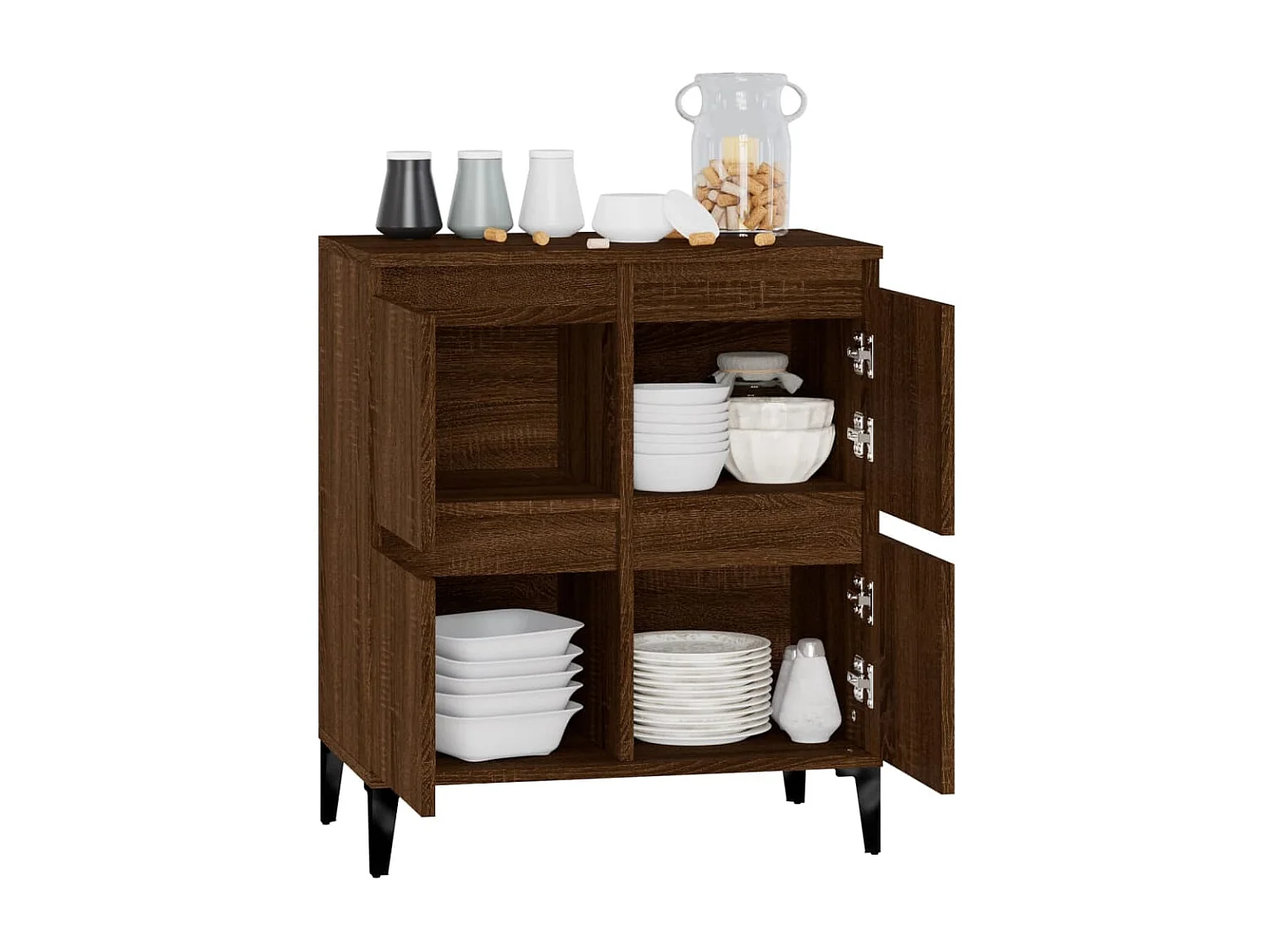 Buffet Chêne marron 60x35x70 cm Bois d'ingénierie