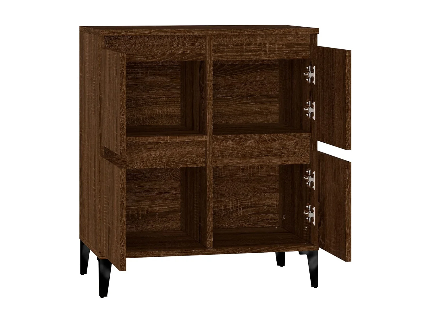 Aparador madera contrachapada marrón roble 60x35x70 cm