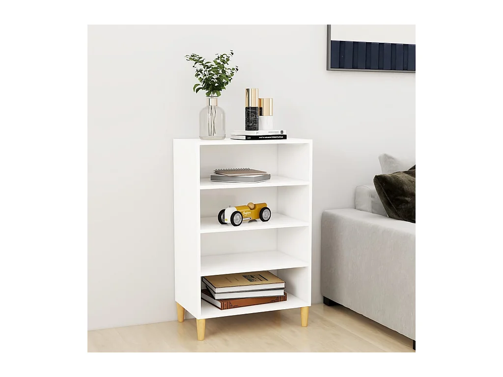 Buffet Blanc 57x35x90 cm Aggloméré