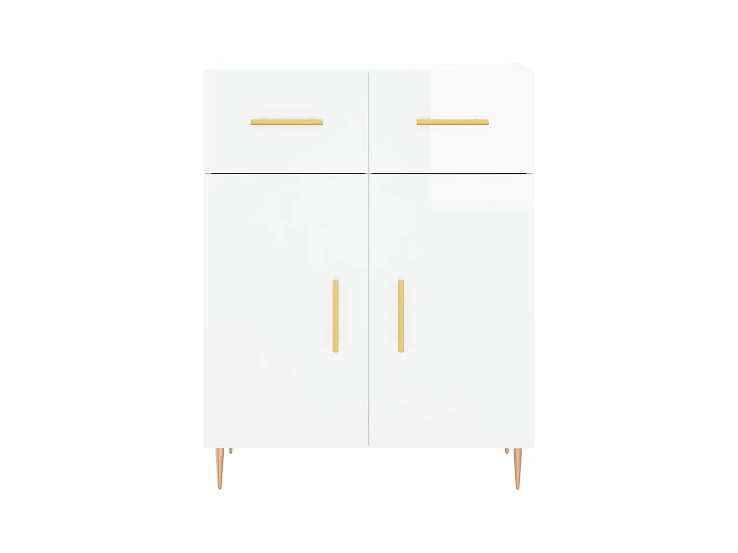 Aparador 69,5x34x90 cm madeira processada branco brilhante