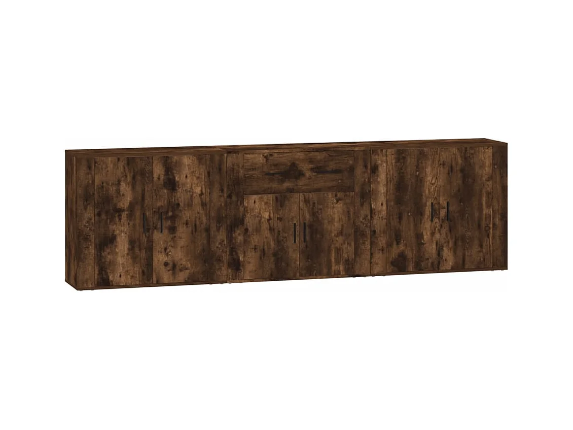 Buffets 3 pièces Chêne fumé Bois d'ingénierie