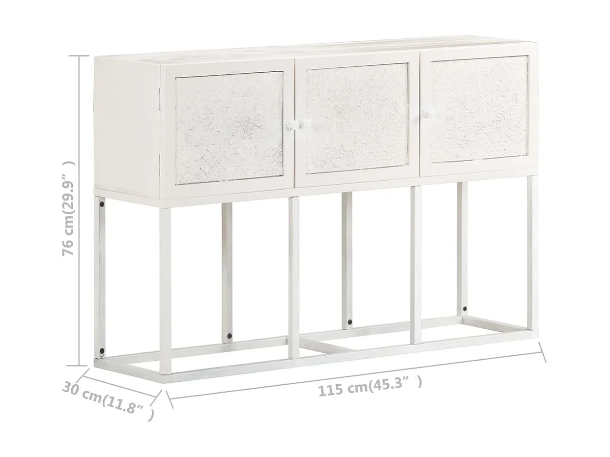 Dressoir 115x30x76 cm massief mangohout