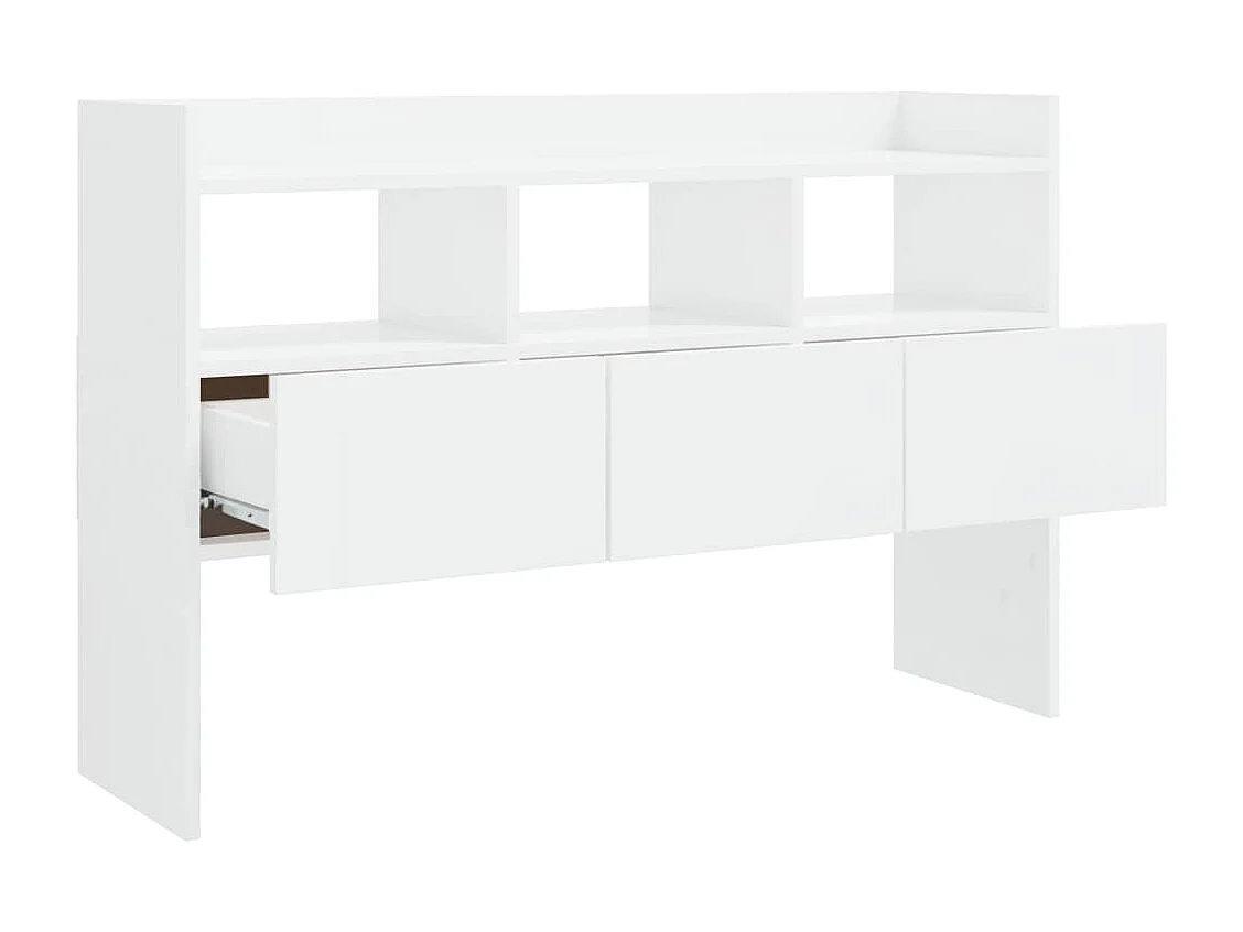 Aparador 105x30x70 cm contraplacado branco brilhante