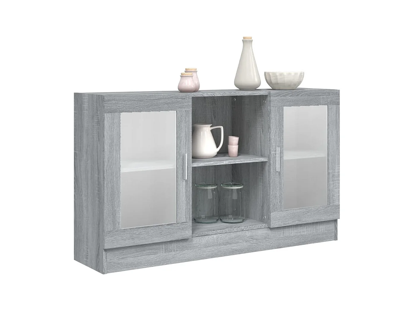 Armoire à vitrine Sonoma gris 120x30,5x70 cm Bois d'ingénierie