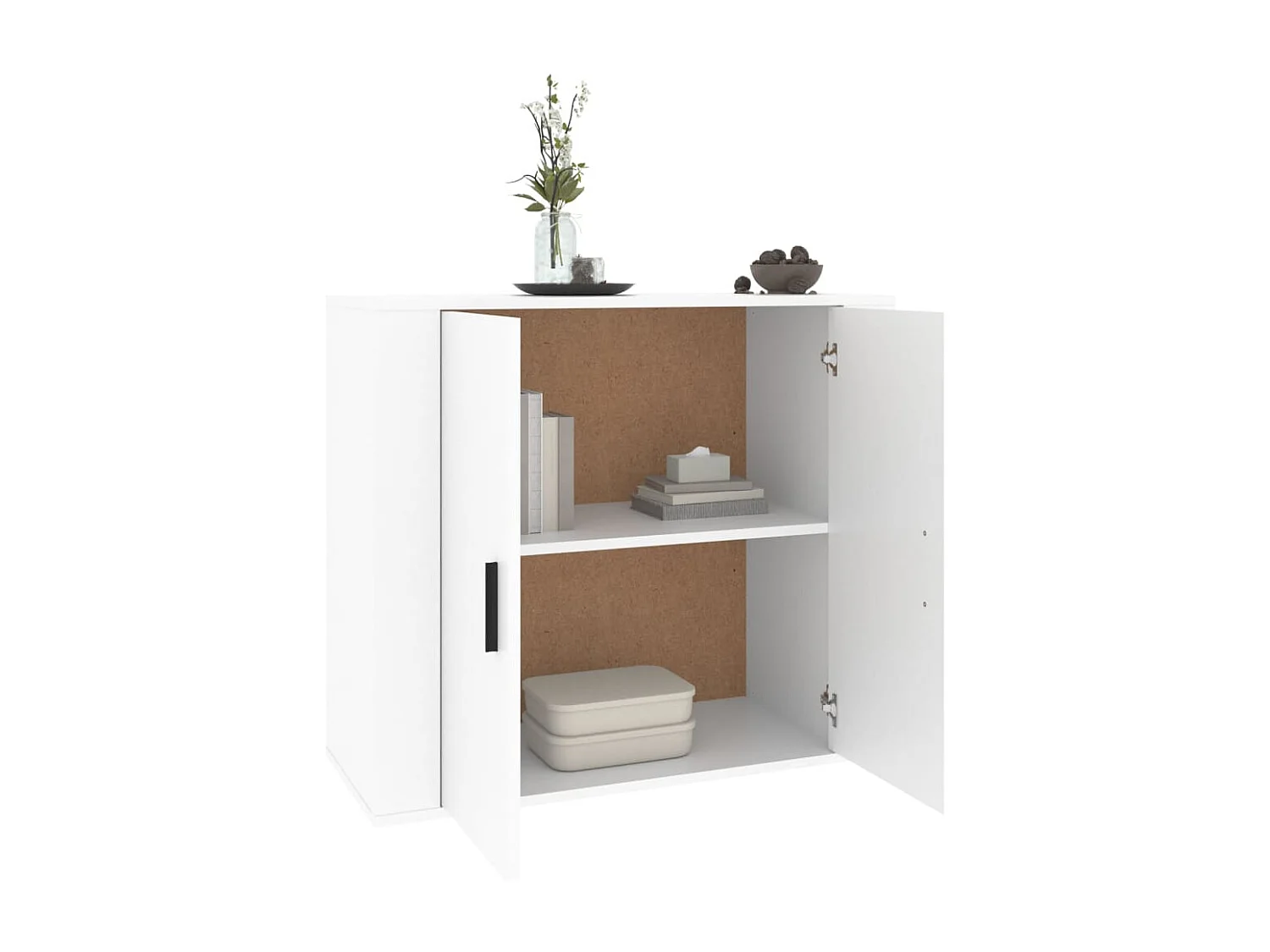 Buffet Blanc 80x33x70 cm Bois d'ingénierie