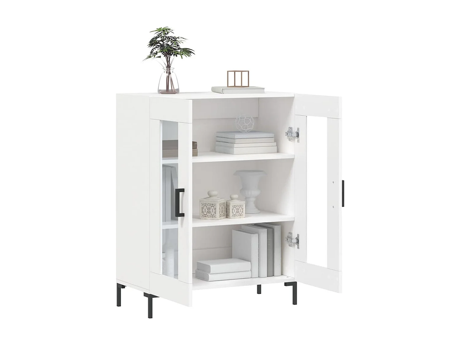 Aparador de madera de ingeniería blanco 69,5x34x90 cm