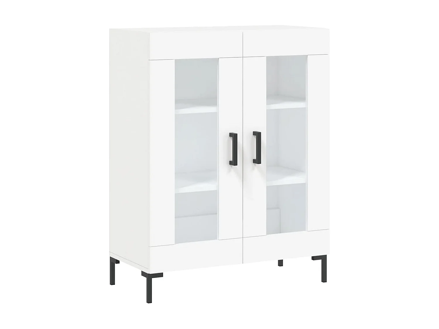 Buffet blanc 69,5x34x90 cm bois d'ingénierie