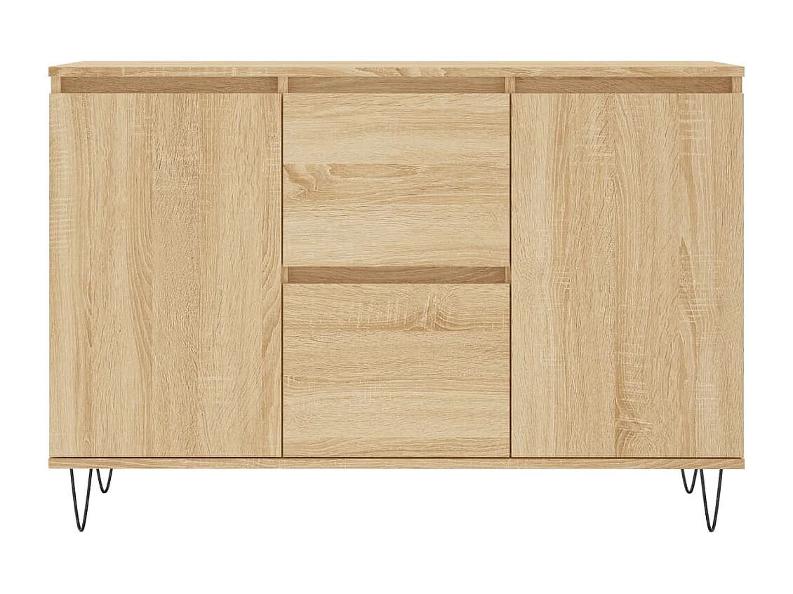 Dressoir 101,5x35x70 cm bewerkt hout sonoma eikenkleurig