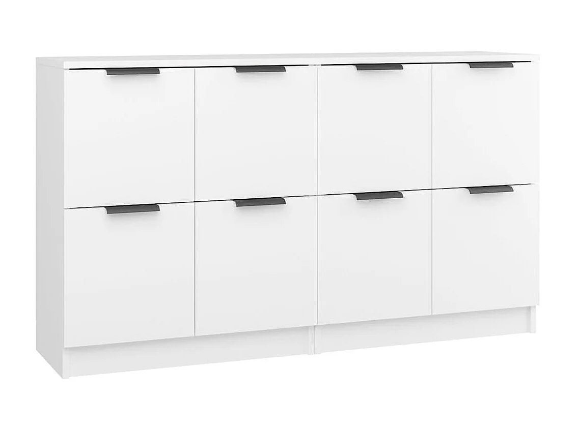 Buffets 2 pièces Blanc 60x30x70 cm Bois d'ingénierie