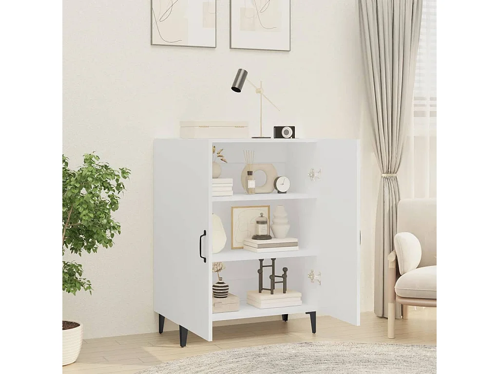 Buffet Blanc 70x34x90 cm Bois d'ingénierie