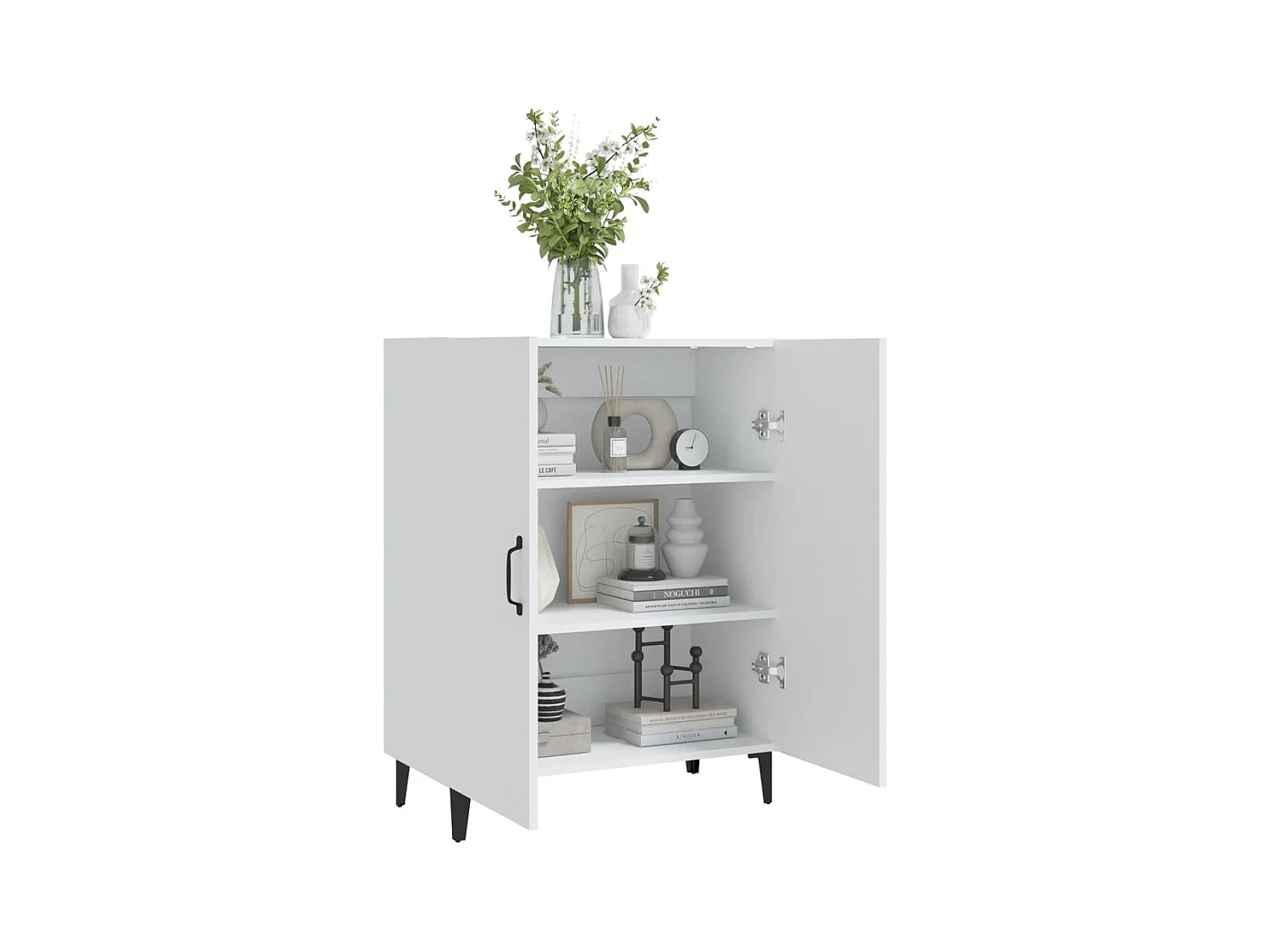 Buffet Blanc 70x34x90 cm Bois d'ingénierie