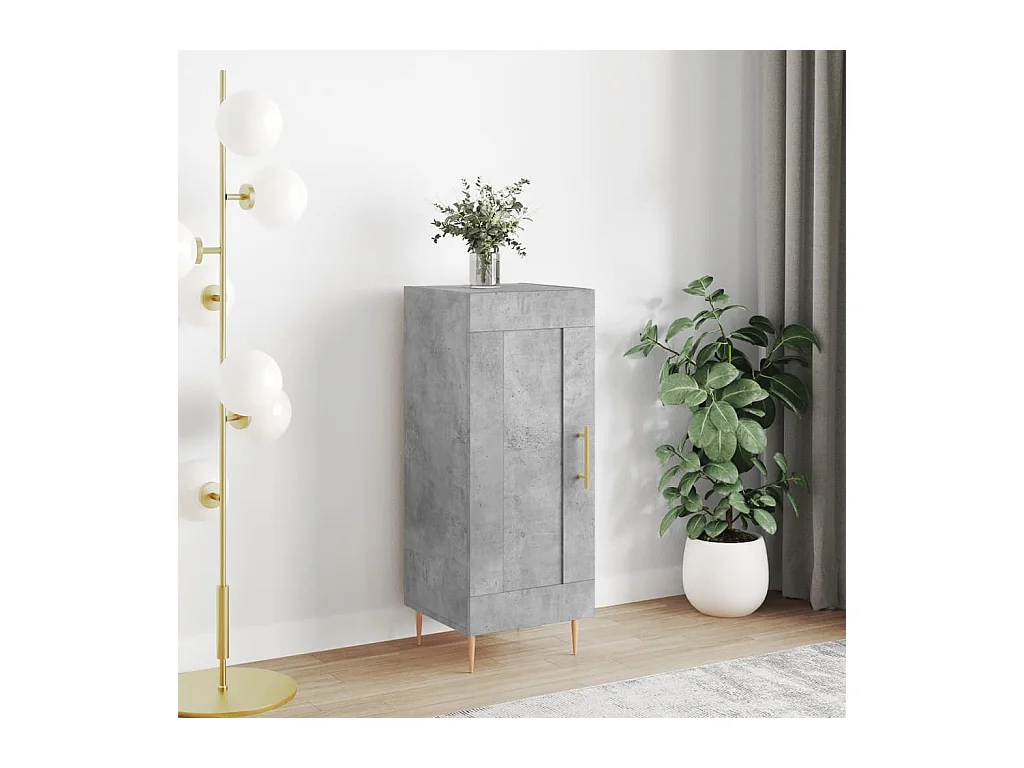 Buffet Gris béton 34,5x34x90 cm Bois d'ingénierie