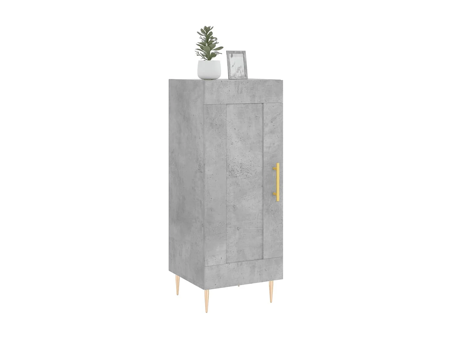 Buffet Gris béton 34,5x34x90 cm Bois d'ingénierie